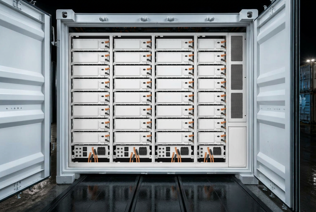 Macro view of Blue Sphere battery cell array